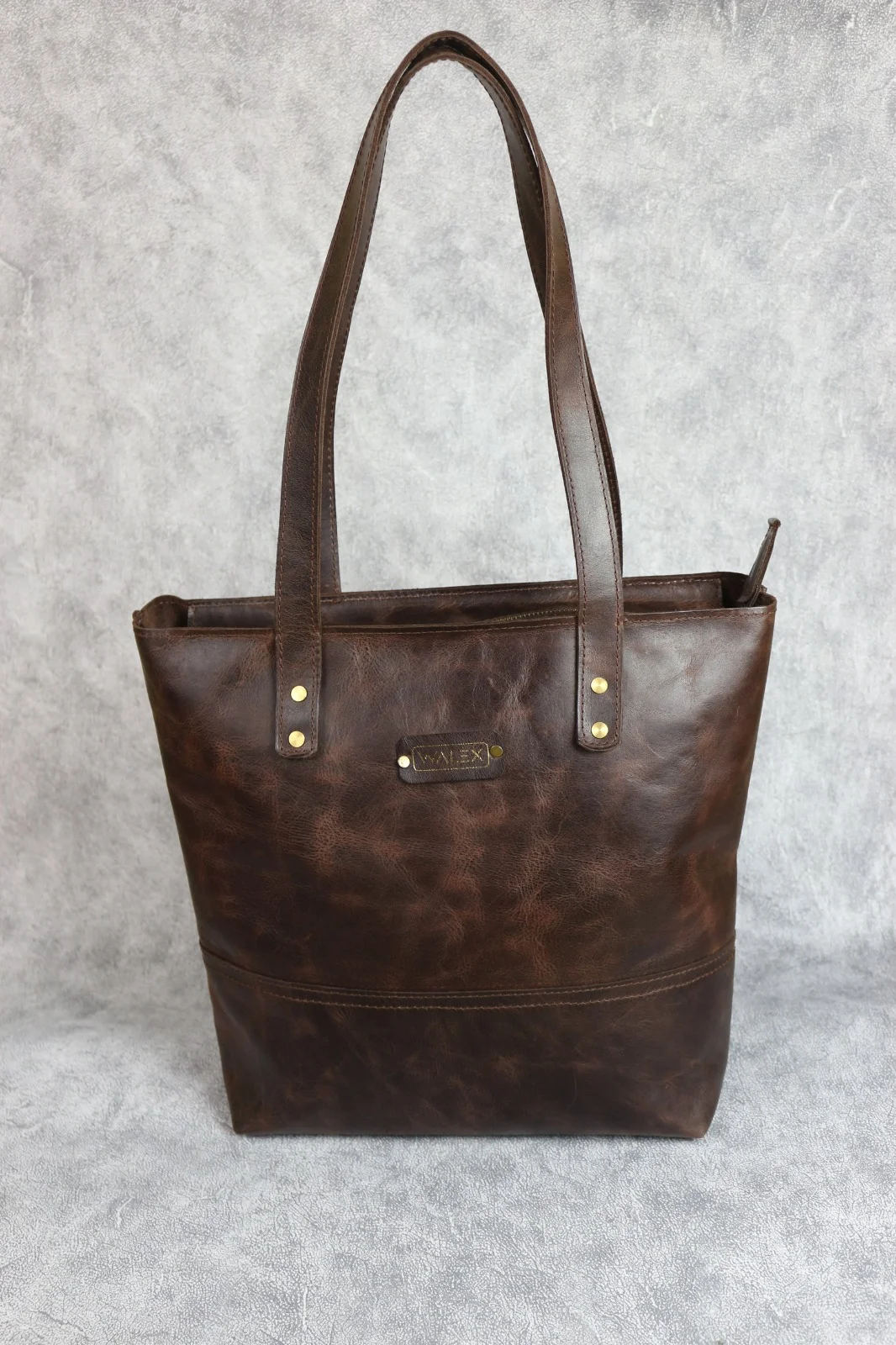 Walex Leather Hakiki Deri Tote Çanta - 2