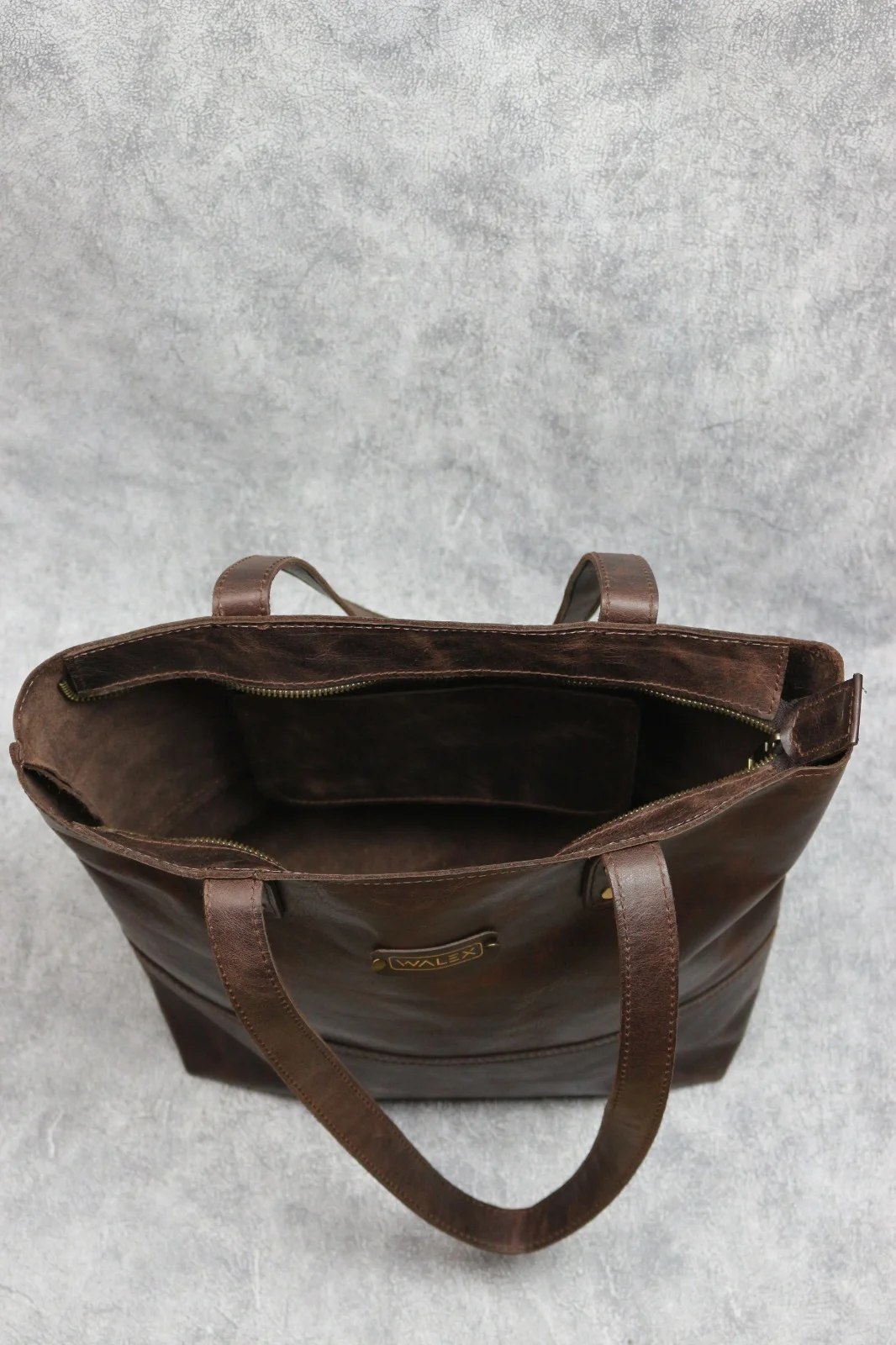 Walex Leather Hakiki Deri Tote Çanta - 5