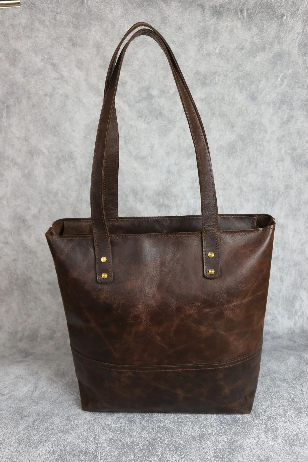 Walex Leather Hakiki Deri Tote Çanta - 6